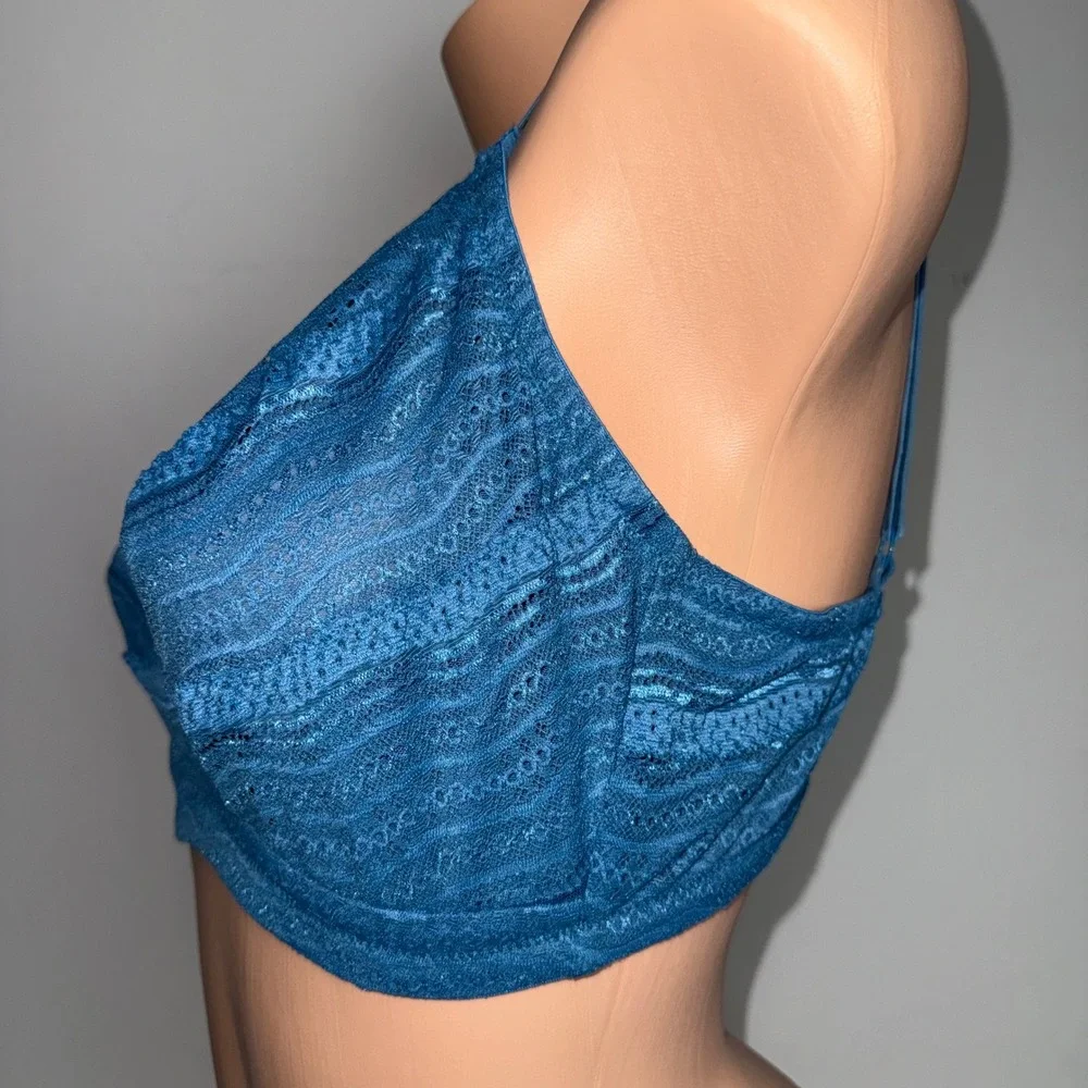 Cosabella Dolce Curvy Bralette Malawi Blue Lace Wireless Bra Size M